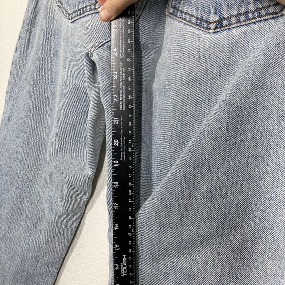 Levis 550 Jeans Womens Light Wash Relaxed Tapered Raw Hem Zip Fly Red Tab Denim - Picture 8 of 15